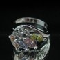 Fashion Brass Ring Size 7 Precious Woman Wedding Multi color CZ anello ringe 9