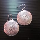 Fine Silver Earrings Karen Vintage Fashions Dangle Spiral Round Circle CS9125943