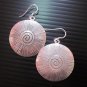 Fine Silver Earrings Karen Vintage Fashions Dangle Spiral Round Circle CS9125943