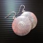 Fine Silver Earrings Karen Vintage Fashions Dangle Spiral Round Circle CS9125943
