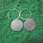 Fine Silver Earrings Hill Tribe Karen Fashions Dangle Big Spiral Roll CS51259244