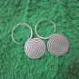 Fine Silver Earrings Hill Tribe Karen Fashions Dangle Big Spiral Roll CS51259244