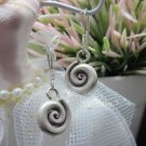 Thai Hill Tribe Stud Earrings Pure Fine Silver Ethnic Round Little Spiral R529