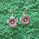 Fine Silver Earrings Hill Tribe Karen Fashions Dangle Little Flowers CS91259E111