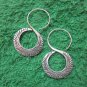 Fine Silver Earrings Hill Tribe Karen Fashions Dangle 8 Spiral Roll Handcrafted