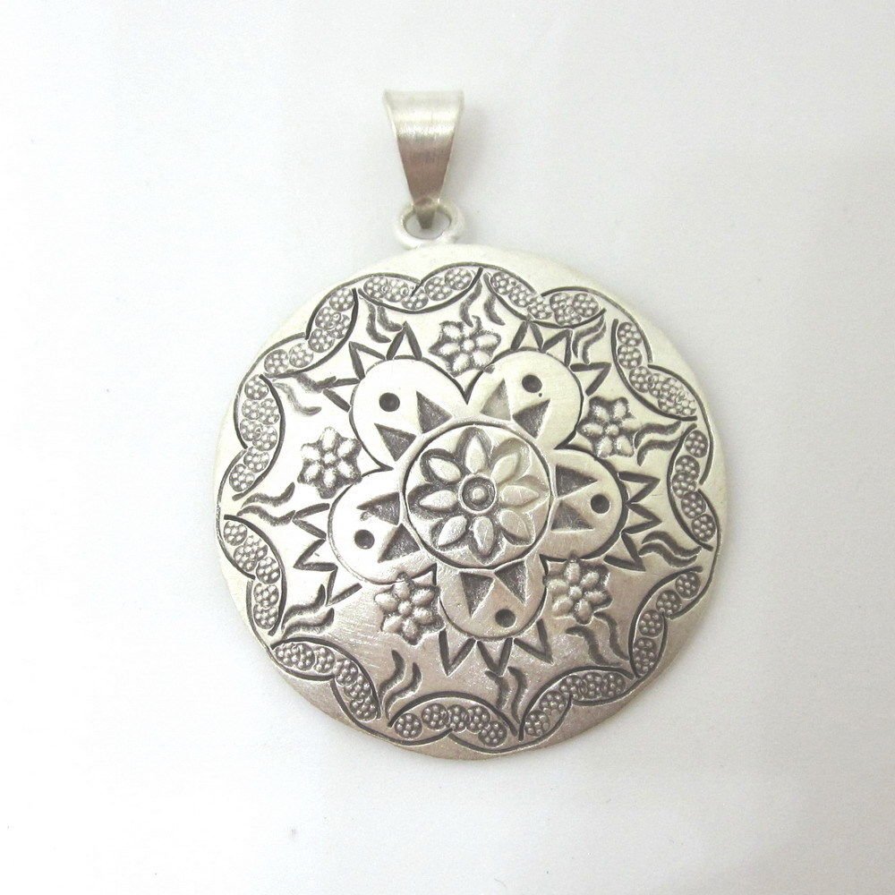 Fine Silver Pendants Flower & Plant Floral Mandala Attraction Stylish Jewelry