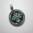 Fashion Men Jewelry Pendants Ciondolo Anhänger Pewter LOVE Lucky Clover PC28