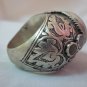 Islamic Ring 925 Sterling Silver Muslim Snake Antique engraved Lapis mens