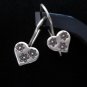 Fine Fashion Earrings Silver Hill Tribe Snow Flakes engraved Heart shaped