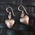 Fine Silver Earrings Hill Tribe Karen argento orecchini oorbellen Heart patterns
