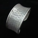 Fine Silver Bracelet Bangle Cuff Vintage Tribal band Engrave Silber Armband B32