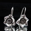 Thai Hill Tribe Earrings Fine Silver Dangle Schmuck Rosa Ohrringe Silber ER159