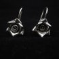 Thai Hill Tribe Earrings Fine Silver Dangle Schmuck Rosa Ohrringe Silber ER159