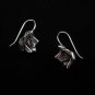 Thai Hill Tribe Earrings Fine Silver Dangle Schmuck Rosa Ohrringe Silber ER159