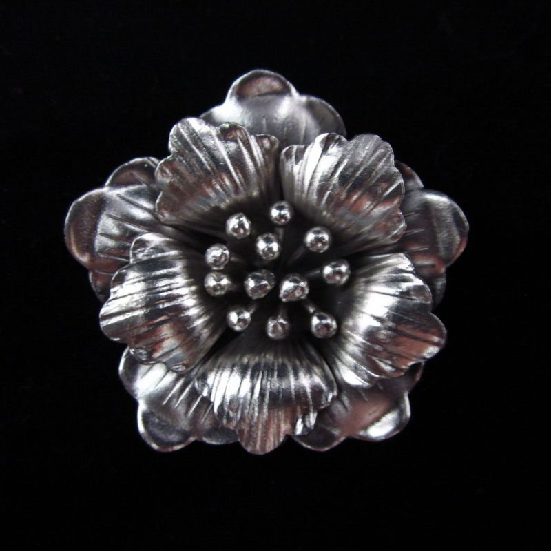 Pure Fine Silver Pendant Hill tribe thai Anh&Atilde;&curren;nger Nature Pedal flower