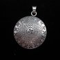 Hill Tribe Pendants Pure Fine Silver Round Dome Cross Engraved Vintage