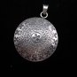 Hill Tribe Pendants Pure Fine Silver Round Dome Cross Engraved Vintage