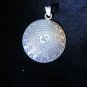 Hill Tribe Pendants Pure Fine Silver Round Dome Cross Engraved Vintage