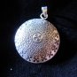 Hill Tribe Pendants Pure Fine Silver Round Dome Cross Engraved Vintage