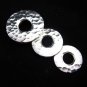 Fashion Pure Fine Silver Pendants Hill tribe Triple Hammered Round Rings