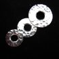 Fashion Pure Fine Silver Pendants Hill tribe Triple Hammered Round Rings