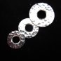 Fashion Pure Fine Silver Pendants Hill tribe Triple Hammered Round Rings