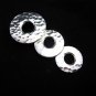 Fashion Pure Fine Silver Pendants Hill tribe Triple Hammered Round Rings