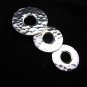 Fashion Pure Fine Silver Pendants Hill tribe Triple Hammered Round Rings