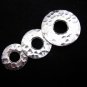 Fashion Pure Fine Silver Pendants Hill tribe Triple Hammered Round Rings
