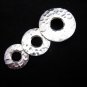 Fashion Pure Fine Silver Pendants Hill tribe Triple Hammered Round Rings