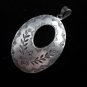 Hill Tribe Pendants Pure Fine Silver Oval Shape Vintage Olive Success Symbol