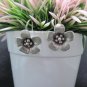 Thai Hill Tribe Earrings Pure Silver Ethnic Floral Lucky Flower Dating Gift R517