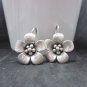 Thai Hill Tribe Earrings Pure Silver Ethnic Floral Lucky Flower Dating Gift R517