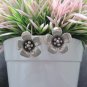 Thai Hill Tribe Earrings Pure Silver Ethnic Floral Lucky Flower Dating Gift R517