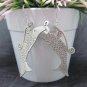 Thai Hill Tribe Earrings Pure Silver Ethnic Pisces Lovely Couple Fish R516