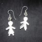 Thai Hill Tribe Earrings Pure Silver Ethnic Lovely Couple Date Kids R514