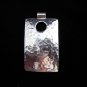 Pure Silver Pendants Hill tribe Hammered Square Shape Tribal Hand Craft