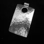 Pure Silver Pendants Hill tribe Hammered Square Shape Tribal Hand Craft