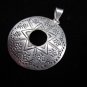 Pure Fine Silver Pendants Hill Tribe Ethnic Handcrafted Round Flower & Star