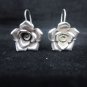 Thai Hill Tribe Earrings Fine Silver Rose Rosa Flower craft nature theme ER173