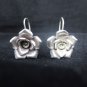 Thai Hill Tribe Earrings Fine Silver Rose Rosa Flower craft nature theme ER173