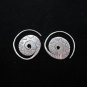 Thai Hill Tribe Earrings Fine Silver Handmade Solid spiral circle shape