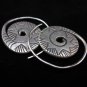 Thai Hill Tribe Earrings Fine Silver Handmade Solid spiral circle shape