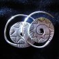 Thai Hill Tribe Earrings Fine Silver Handmade Solid spiral circle shape