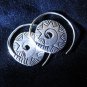 Thai Hill Tribe Earrings Fine Silver Handmade Solid spiral circle shape