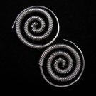 Thai Hill Tribe Earrings Fine Silver Schmuck Spirale Ohrringe Silber ER157