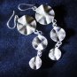 Hill Tribe Fine Silver Earrings Thai karen tribal triple circle Filigree ER129