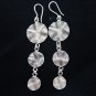 Hill Tribe Fine Silver Earrings Thai karen tribal triple circle Filigree ER129