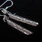 Fine Silver Earrings Hill tribe Karen Tribal Tube Rolls Gorgeous Stick Dangle
