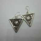 Handcrafted Earrings Sterling Silver Triangle Spiral Tribal Plata Aretes joyería